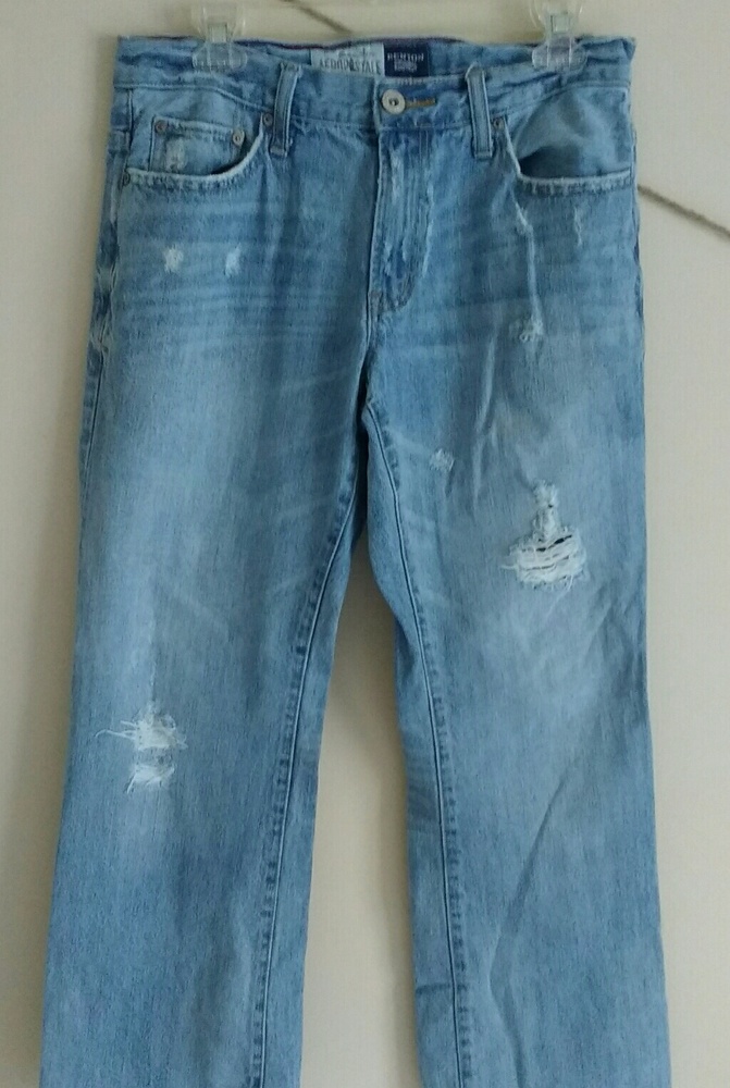 Mens bootcut distressed jeans